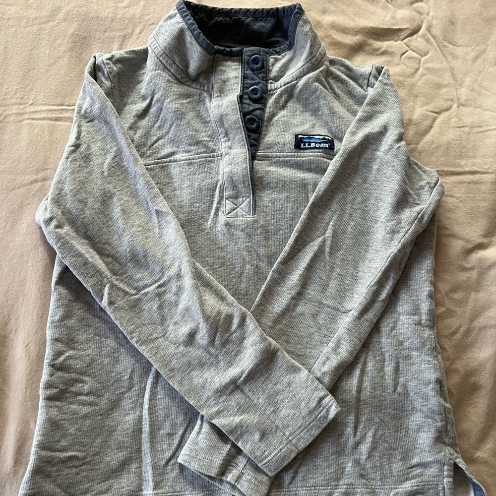 LLBEAN rugby button pullover, PXS.